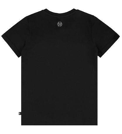 Philipp Plein T-Shirt - Stones Skull - Sorte m. Strassstein