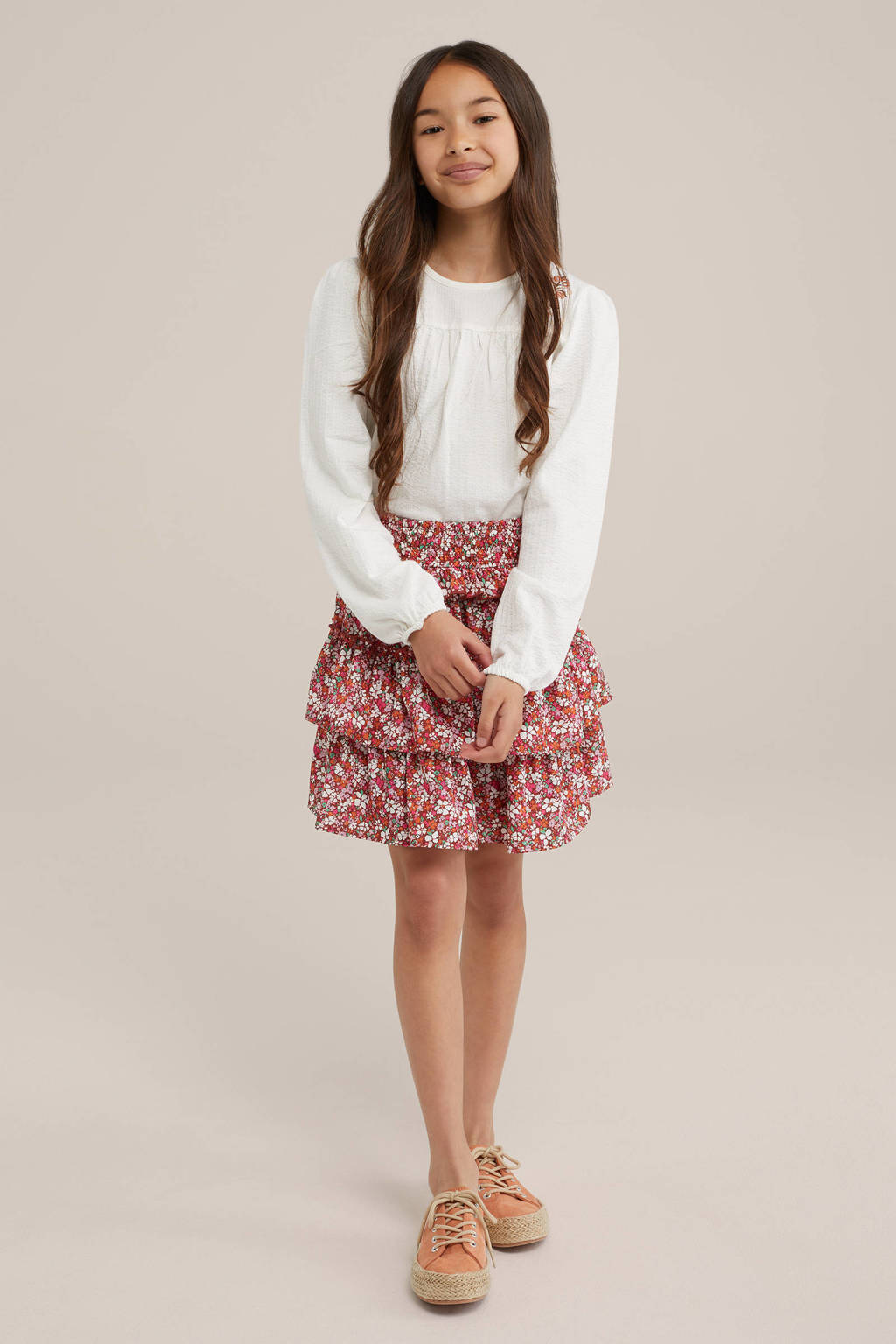 WE Fashion strokenrok rood