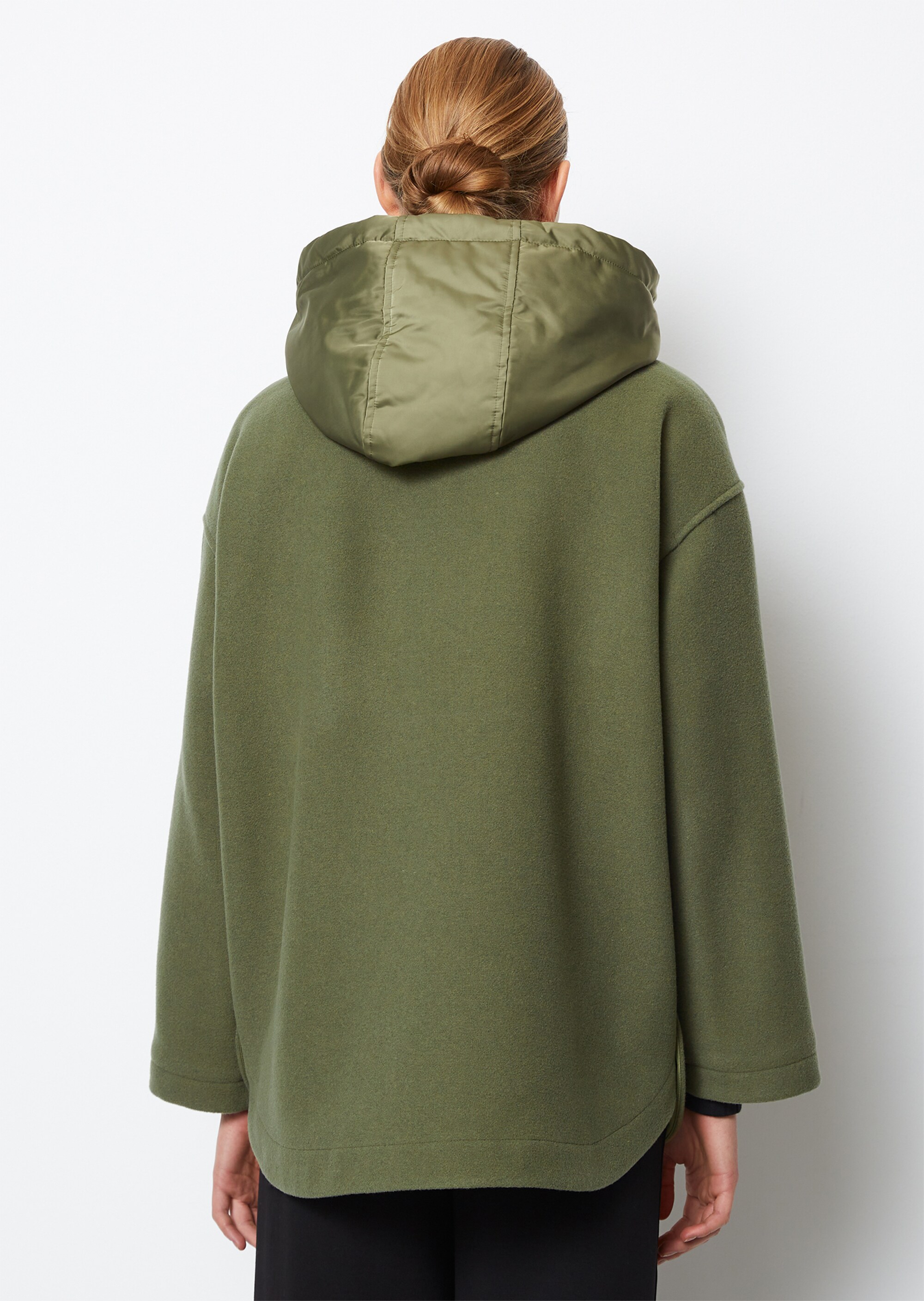 Wolljacke im Cape-Stil relaxedaus Wolle-Mix