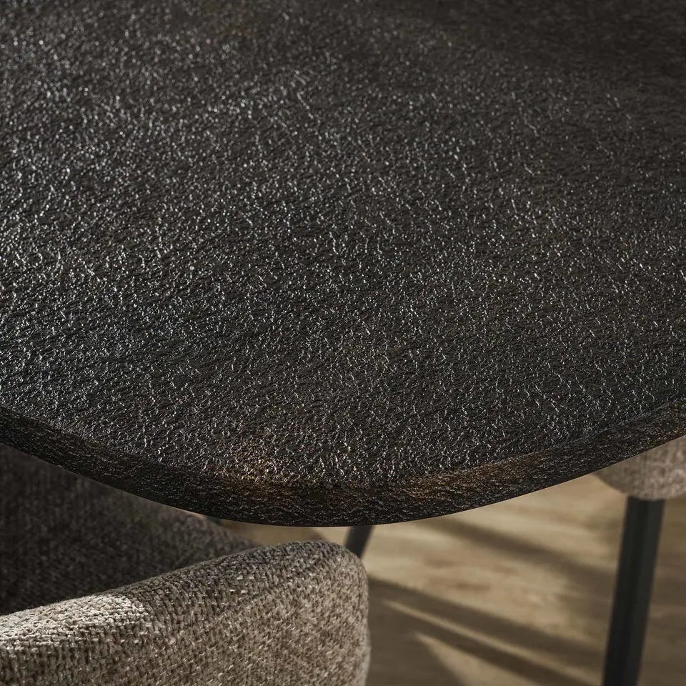 Eettafel Grijs Staal - 180x90x77cm - Metallic