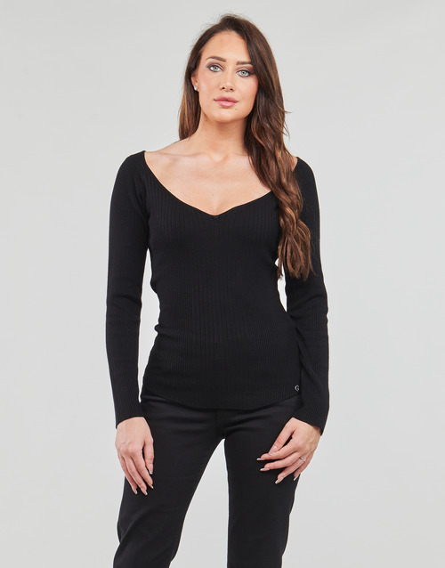 Guess - LS LENA SWEATHEART SWTR - Noir