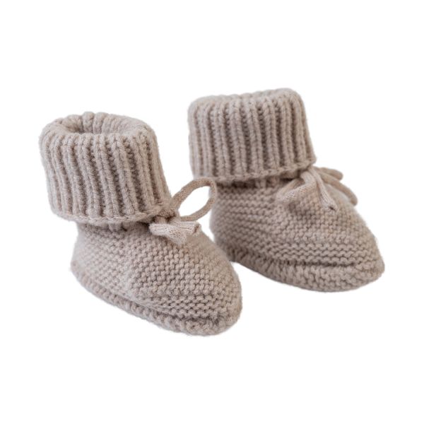 Slofjes Merino Wool Beige 6-12M
