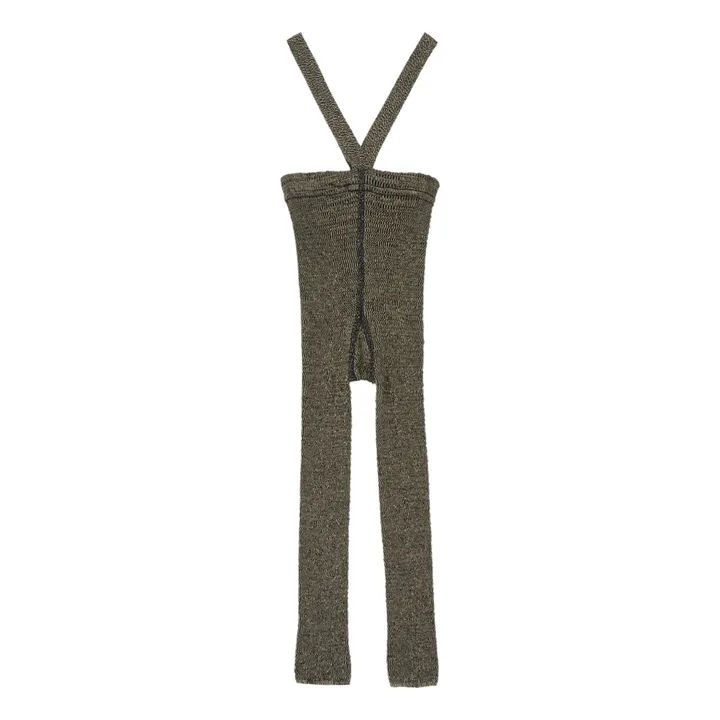 Silly Silas Collants à Bretelles Coton Bio Sans Pieds | Brun