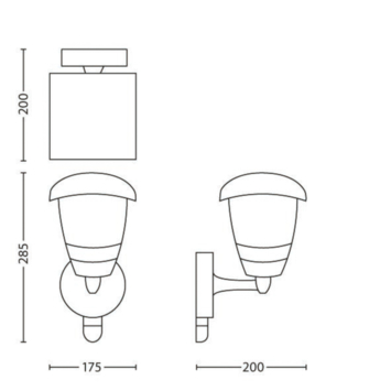 Philips buitenlamp Creek met bewegingsmelder up