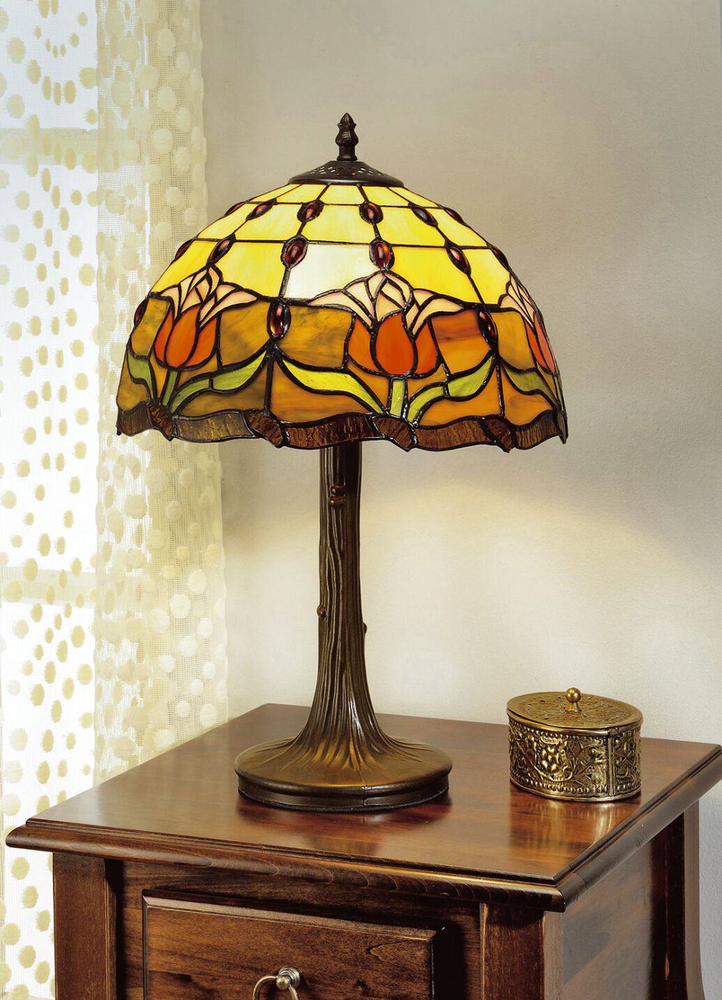 Tiffany-Lampe, 1-flammig, in verschiedenen Ausführungen