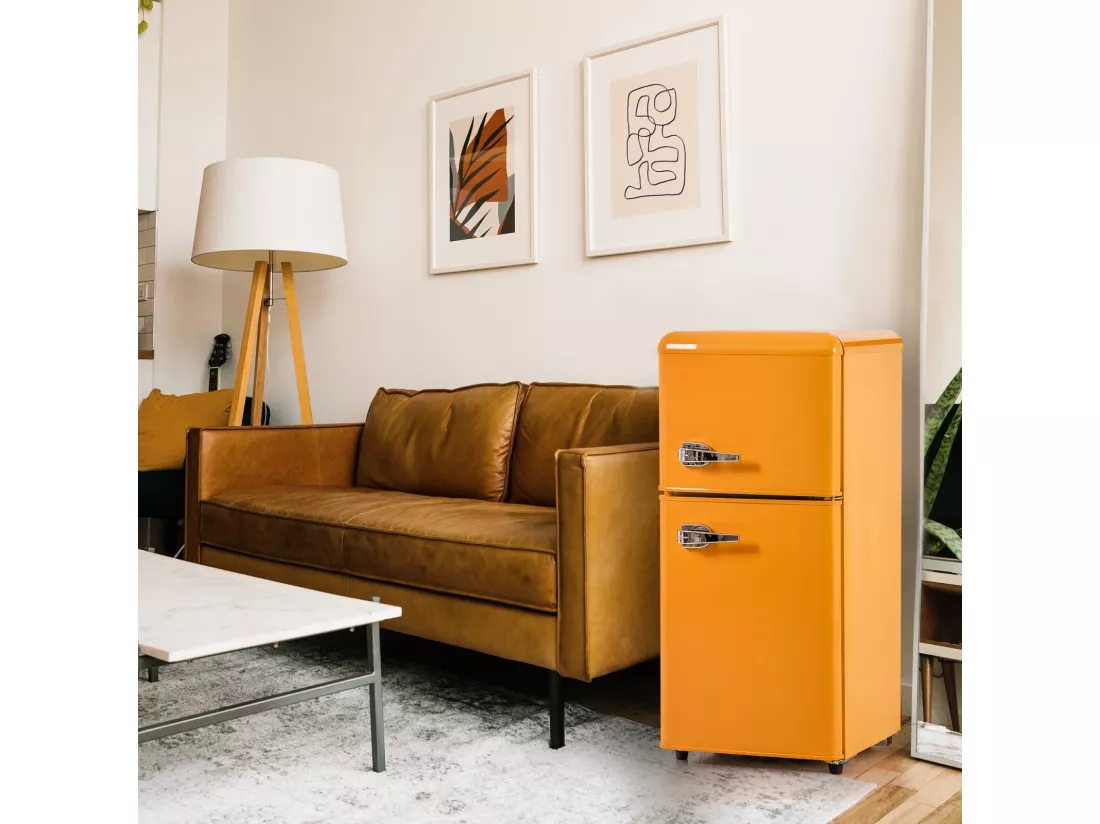Mini Réfrigérateur 22L + 38L, 7 niveau température, -27°C∽13°C, sonore 45 dB, classe énergétique E, 102kWh/an, 42x45.5x88.8cm