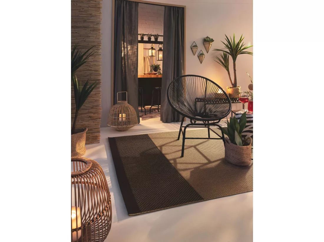 Tapis d'extérieur & intérieur Naoto Beige/Noir 120x170 cm