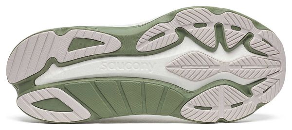 Chaussures Running Saucony Hurricane 24 Blanc/Kaki Homme