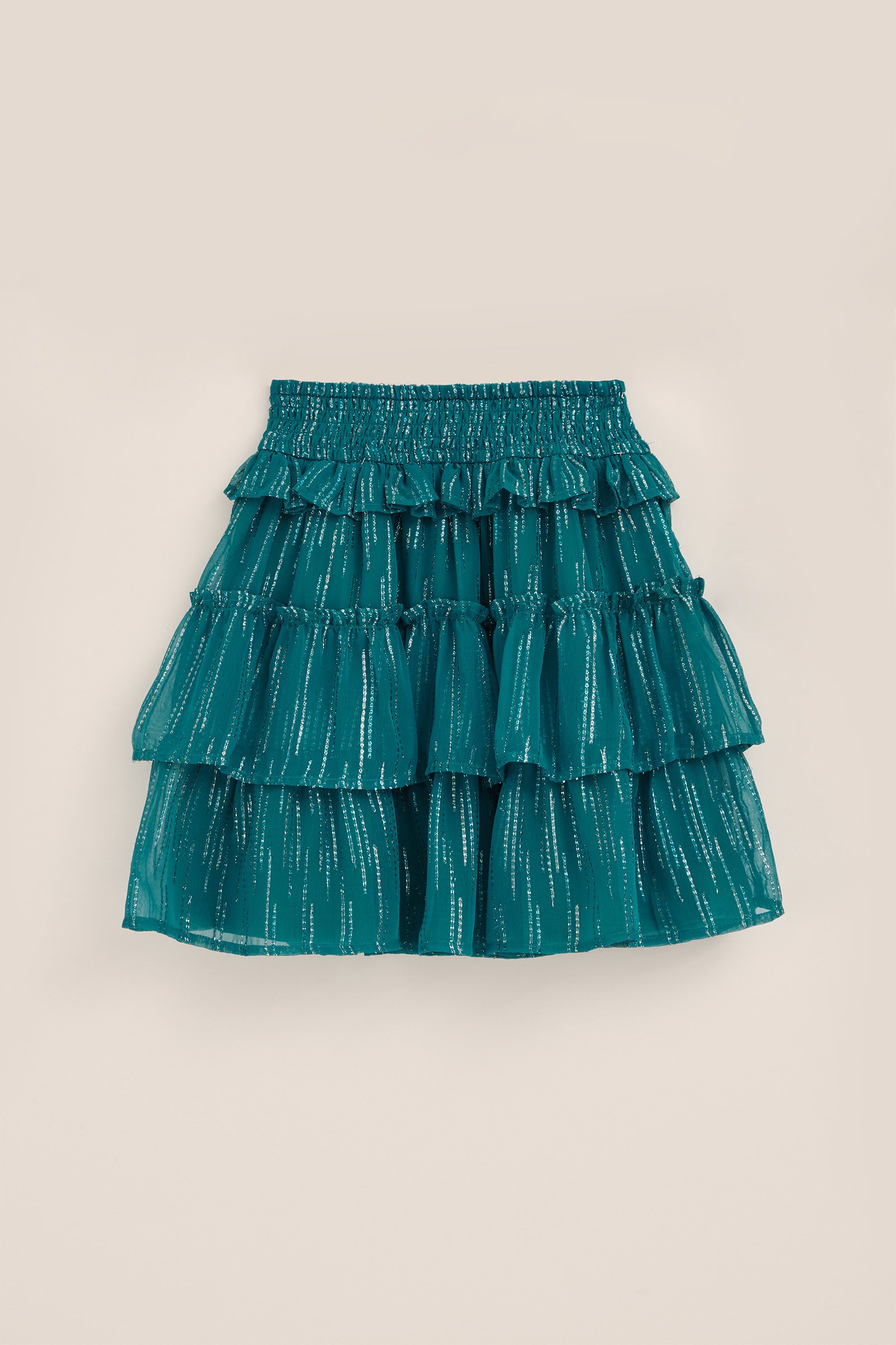Meisjes rok met dessin WE Fashion Zeegroen