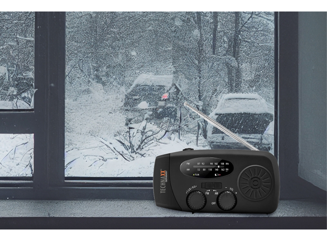 Technaxx TX-238 zelfoplaadbare noodradio met noodzwengel