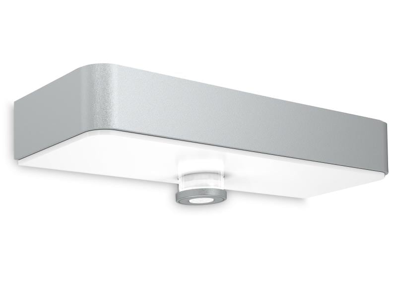 Steinel Wandleuchte Xsolar SOL-O mit Sensor Silber Solar Leuchte mit Bewegungsmelder