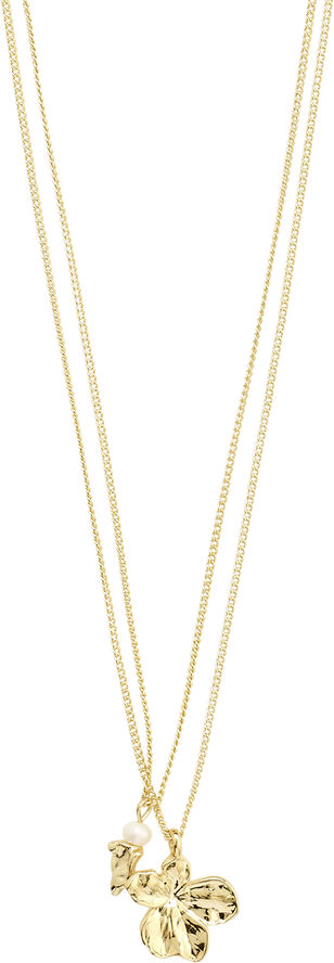 Pilgrim ZHURI recycled necklace 2-in-1 set gold-plated Guld