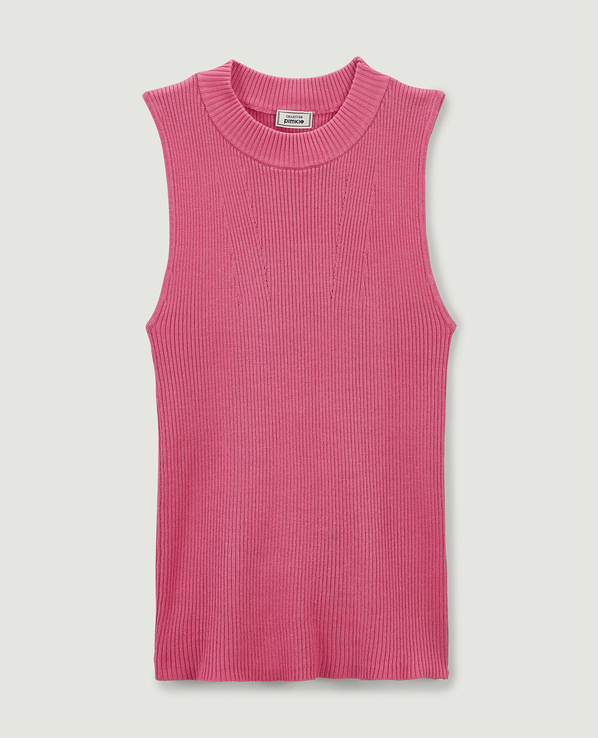 Top sans manches en maille - Rose