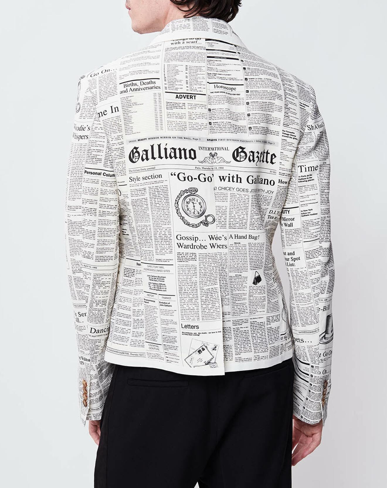 John Galliano Veste en Lin & Soie Ludo blanche