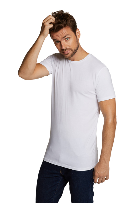 Bamboo basics witte heren t-shirt