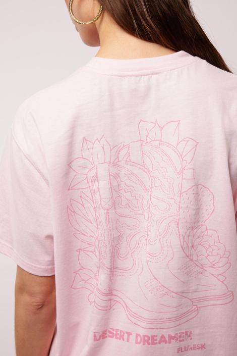 Fluresk roze dames t-shirt