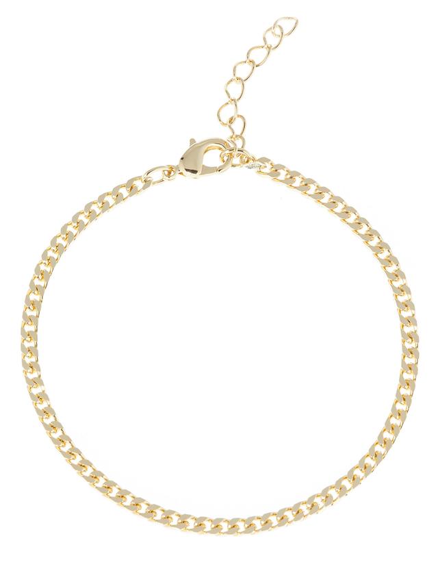 Armband-Set, Panzerketten, diamantiert, vergoldet, 2-teilig