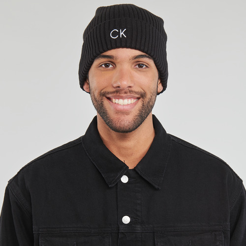 Calvin Klein Jeans - CLASSIC COTTON RIB BEANIE - Noir