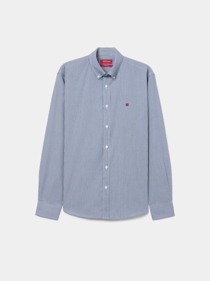 Camisa regular fit com micropadrão