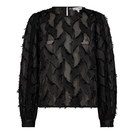 Co'Couture SylvieCC Structure Bluse, Black, S