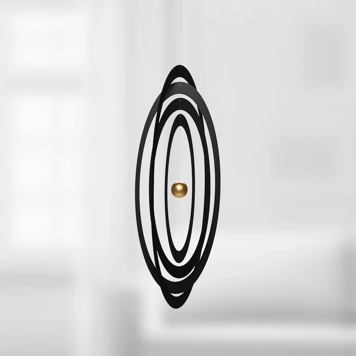 Flensted Mobiles - Science Fiction Mobile rund, schwarz / natur