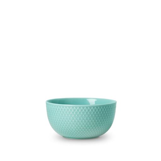 Lyngby Porcelæn Rhombe Color Skål, Aqua, Ø13 cm