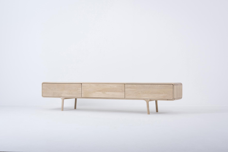 Gazzda Fawn lowboard tv-meubel 3 lades 220x45 naturel
