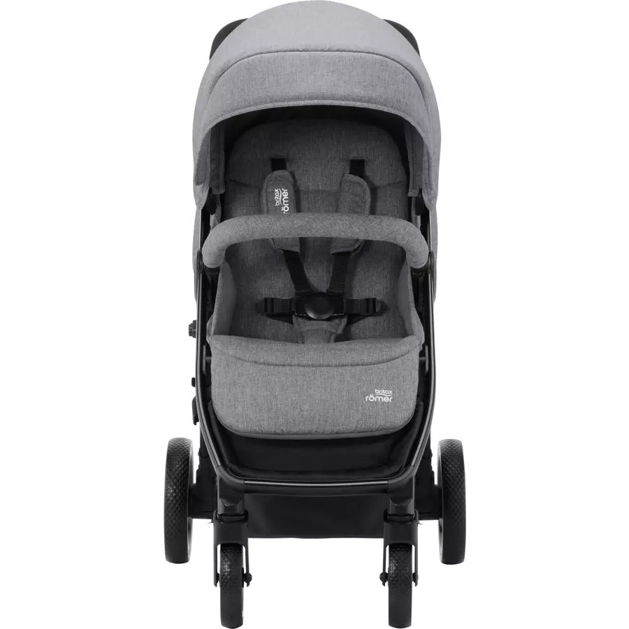 Britax Römer Buggy B-Agile M Elephant Grey inklusive Babyschale Baby-Safe Core i-Size Frost Grey plus Basisstation Core und Adapter