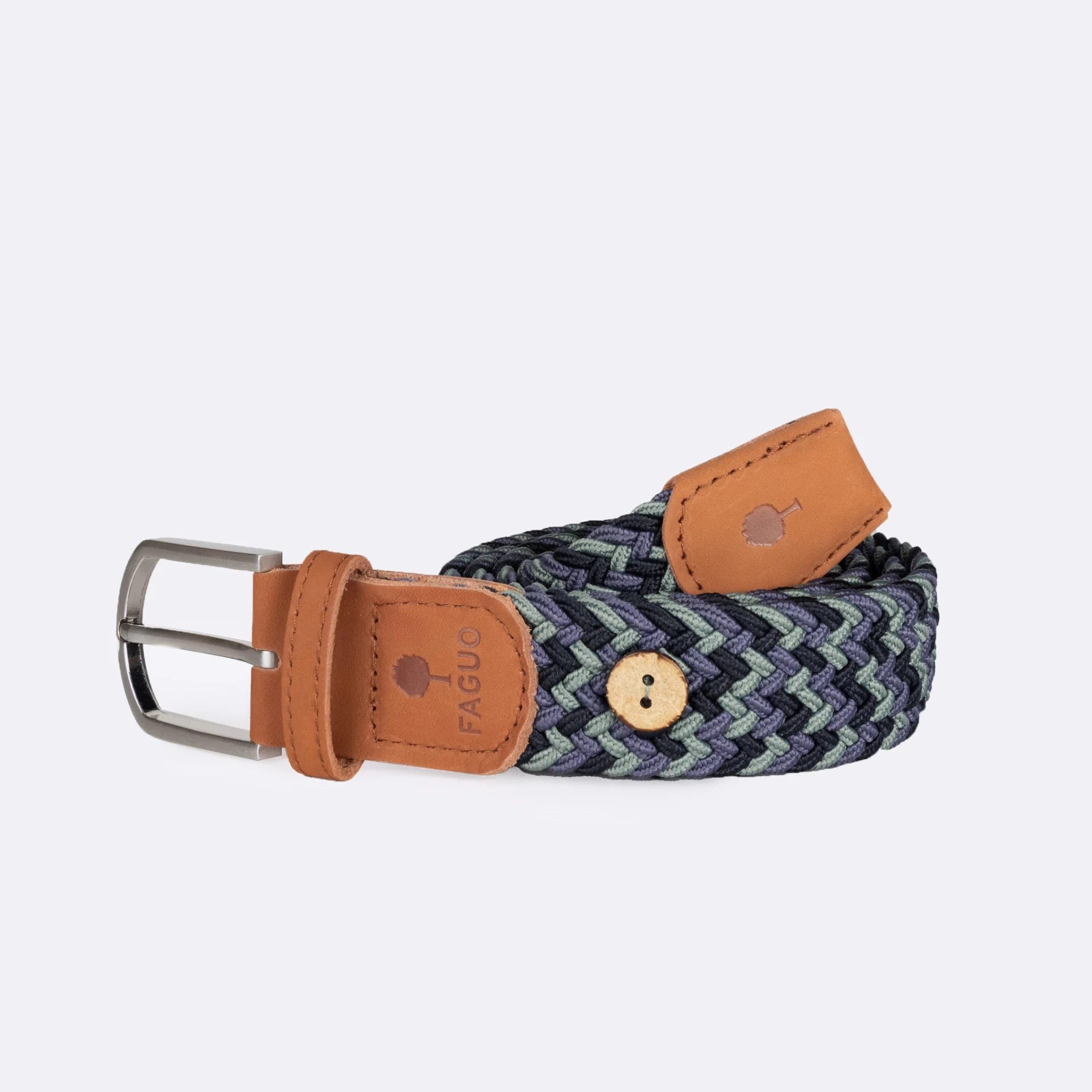 Ceinture bleu marine & vert foncé bleu marine & lichen foncé - modèle Belt