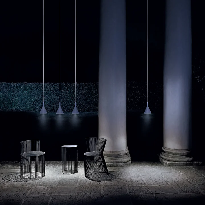 Foscarini - Aplomb LED Aussenleuchte, hellgrau