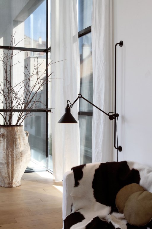 DCW éditions Lampe Gras N214 wandlamp zwart