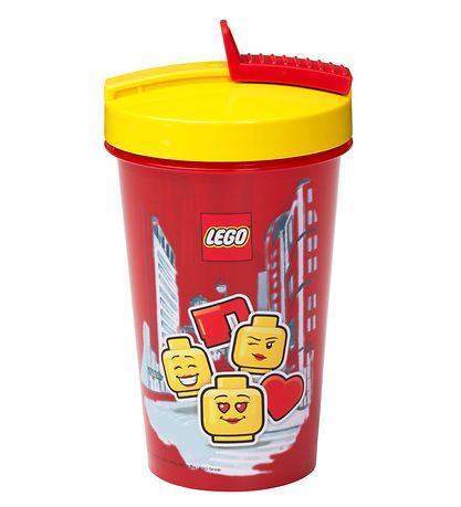 LEGO® Storage Trinkflasche m. Strohhalme - 500 ml - Iconic Girl