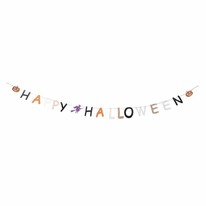 Girlande - Happy Halloween - aus Holz - ca. 11 x 0,5 x 190 cm