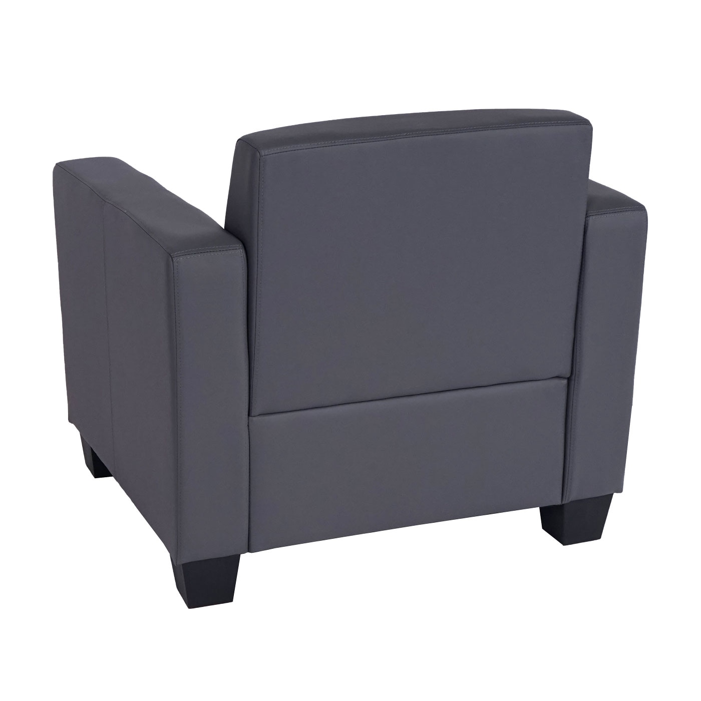 Sessel Loungesessel Mocalieri, Kunstleder ~ dunkelgrau