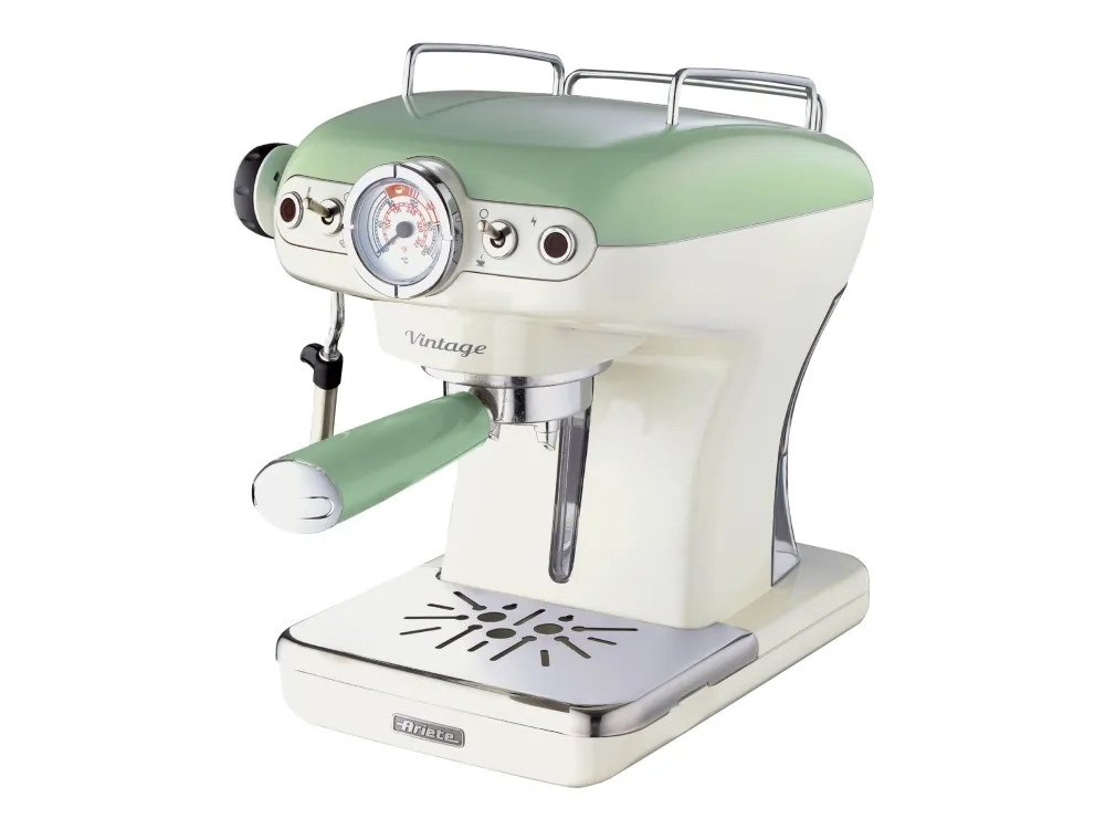 Ariete 1389 Vintage - Kaffemaskine med mælkeskummer - 15 bar - grøn