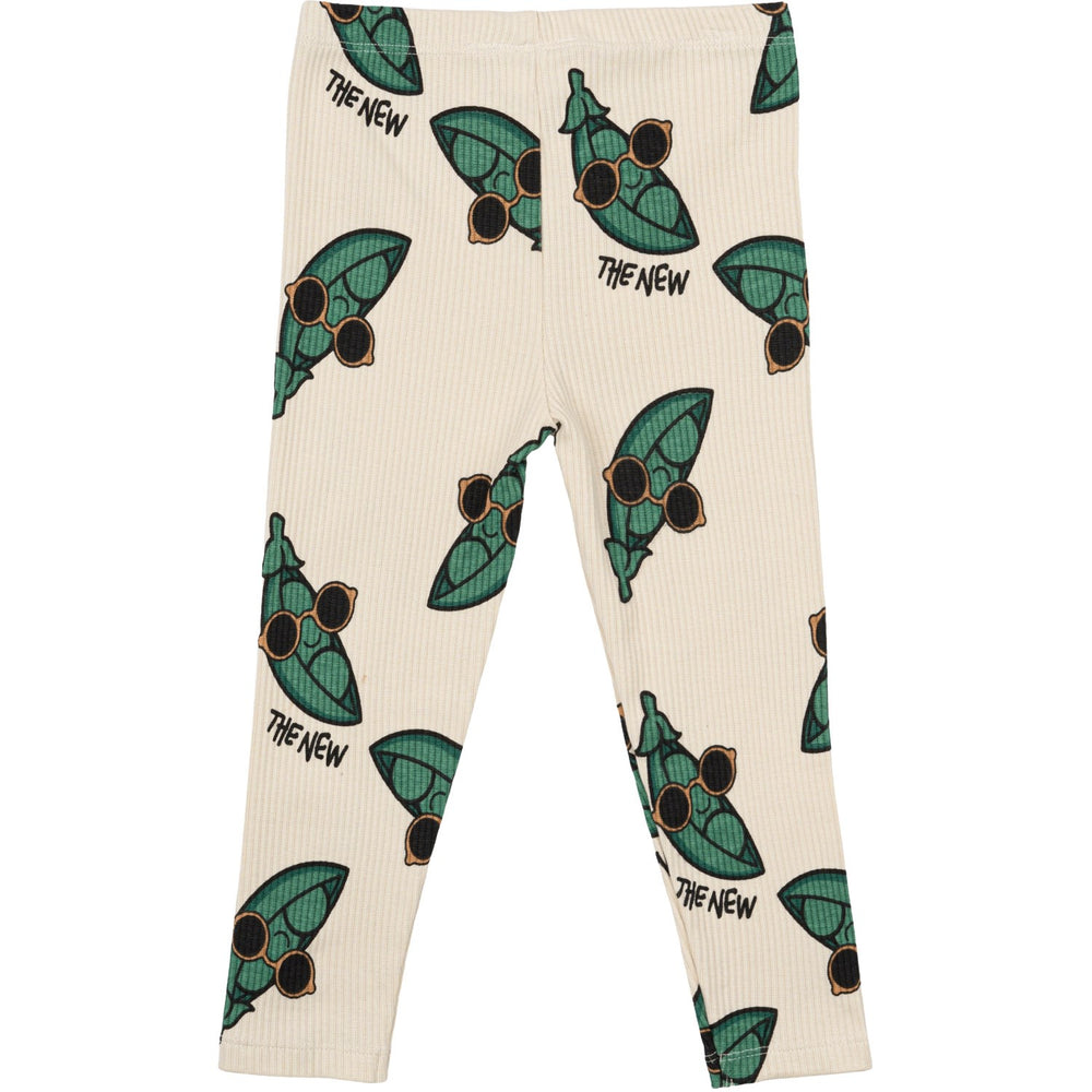 Køb THE NEW Siblings White Swan AOP Nevi Rib Leggings