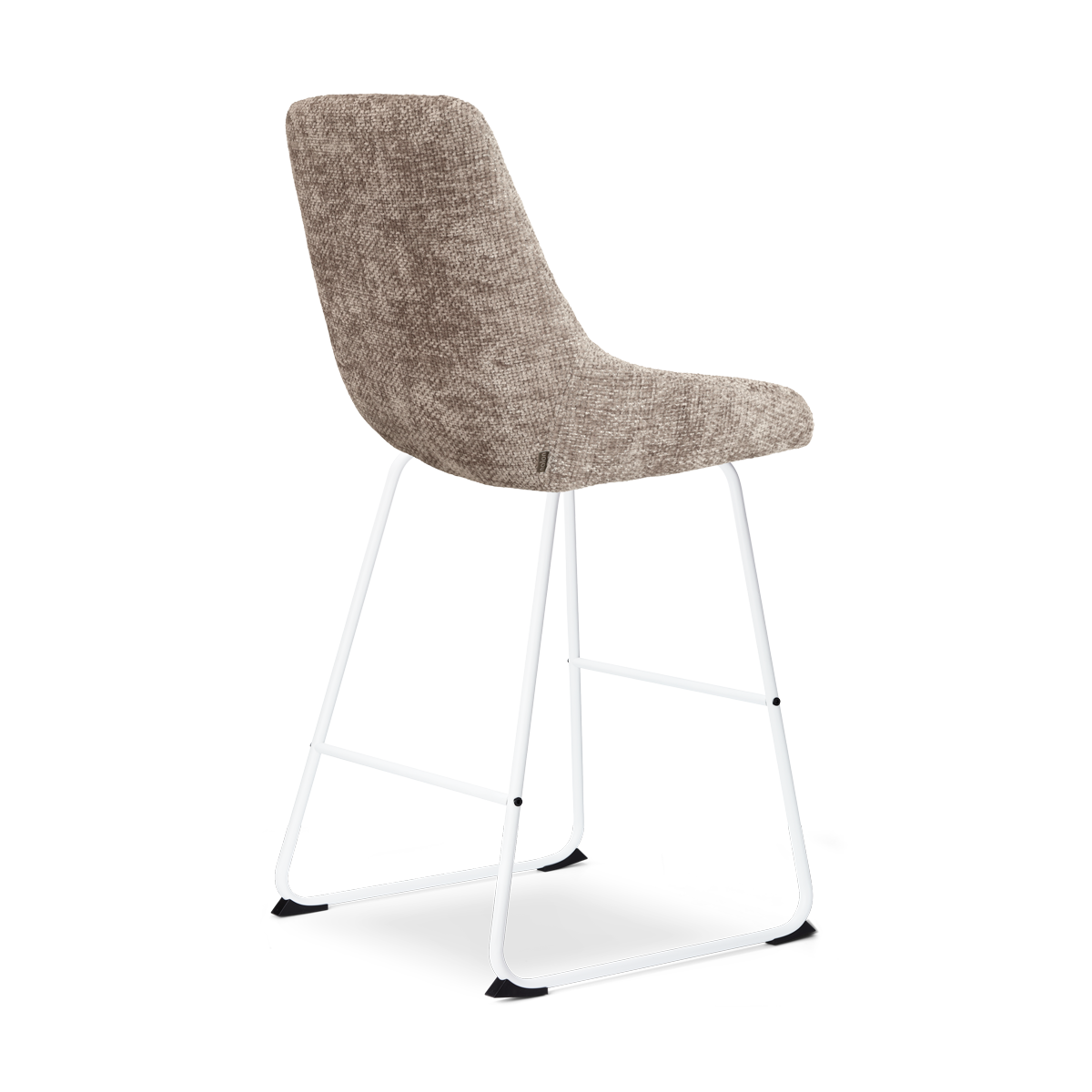 Barkruk Nino-Isa bruin - wit onderstel - 65 cm