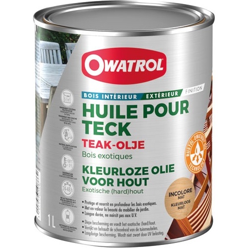 Huile de teck spécial salon de jardin - incolore mat - 1 L