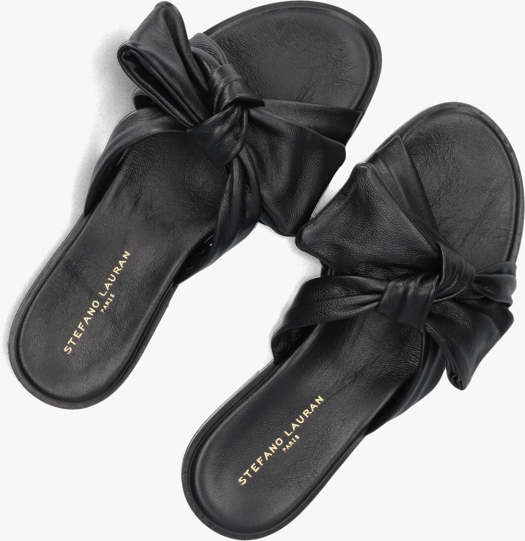 zwarte stefano lauran slippers 24153