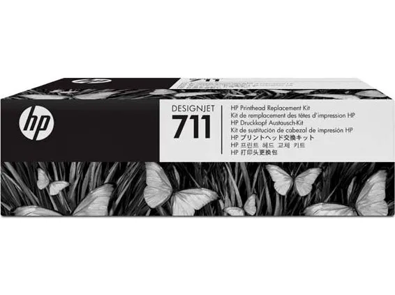 HP 711 - Sort, gul, cyan, magenta - printhoved - for DesignJet T100, T120, T120 ePrinter, T125, T130, T520, T520 ePrinter, T525, T530