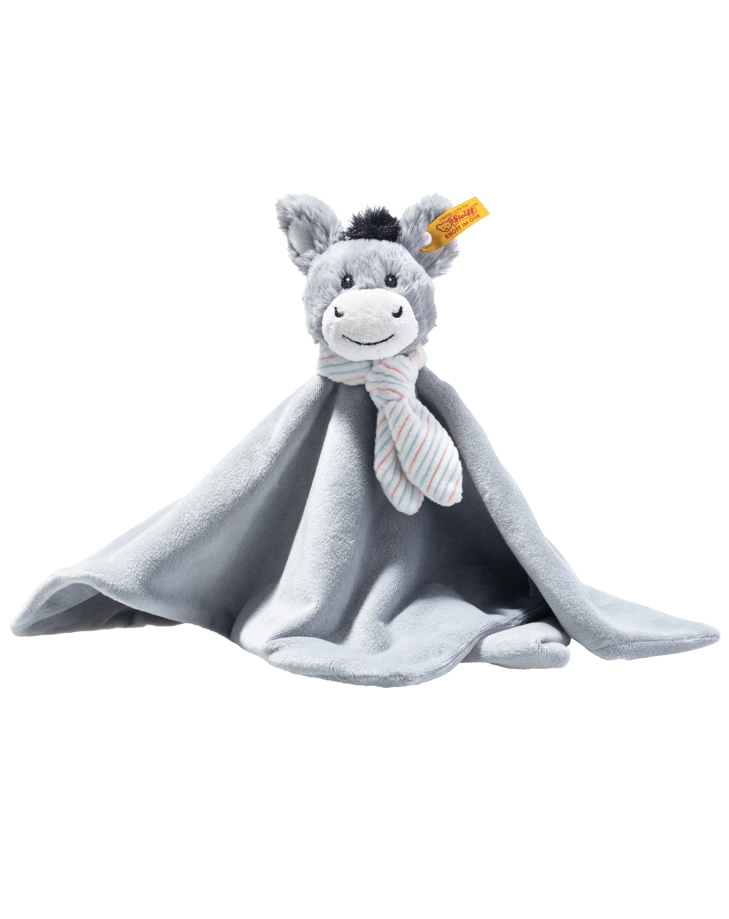Schmusetuch DINKIE ESEL (26cm) in graublau
