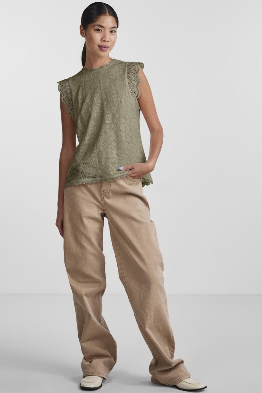 Pieces Pcolline Sl Lace Top 17120454
