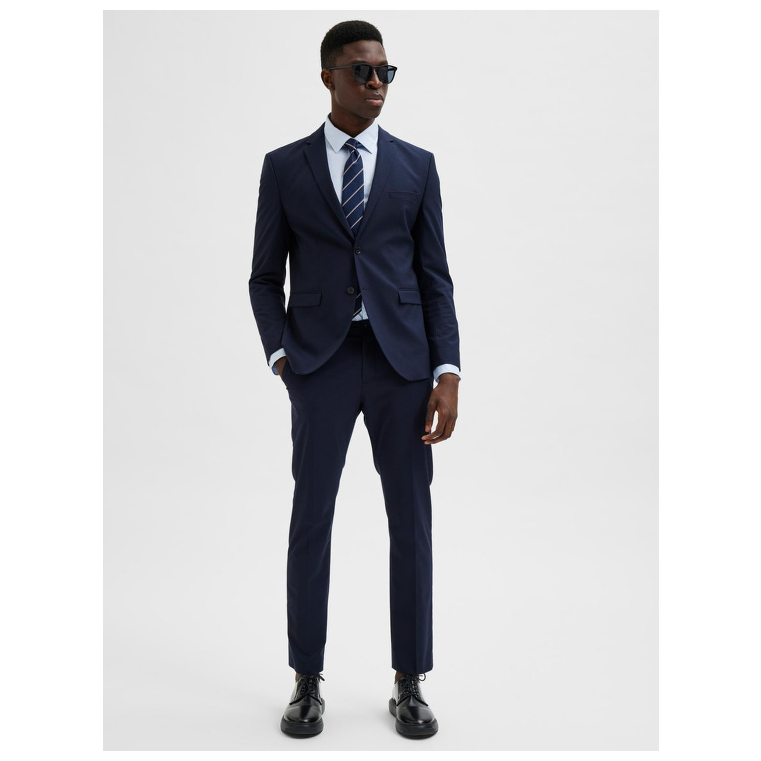 selected SLHSLIM-MYLOLOGAN NAVY TROUSE
