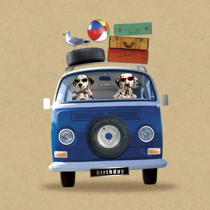 UK Greetings | Verjaardagskaart | hond | busje