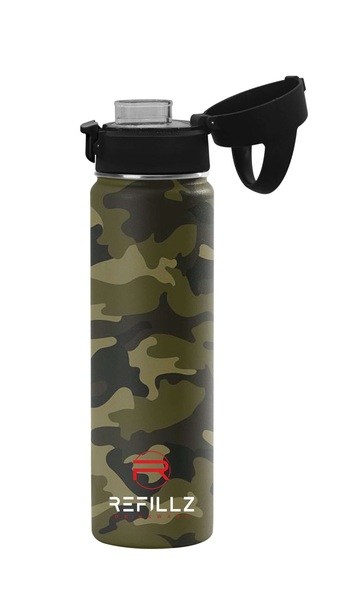 Gourde camouflage Refillz vert urbain/noir