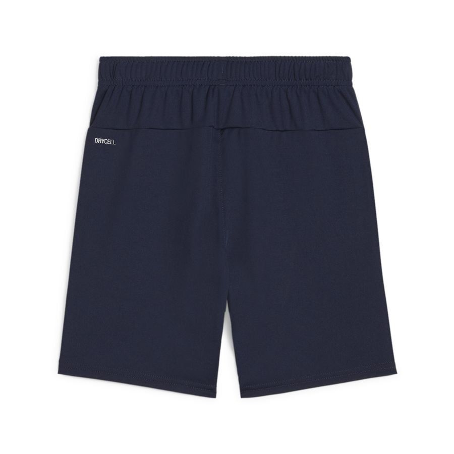 PUMA Short de Foot teamGOAL - Bleu Marine/Blanc Enfant