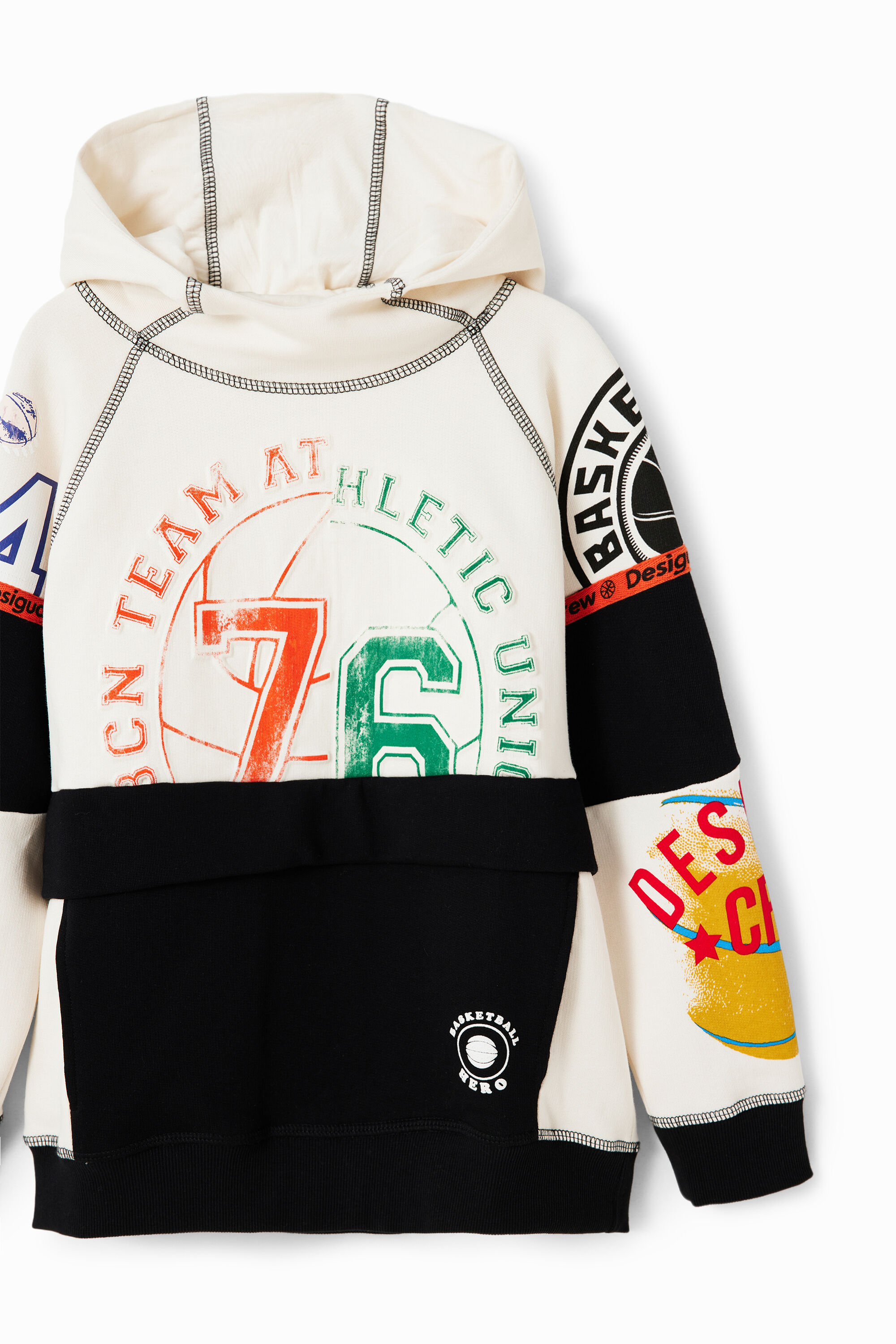 Sweat-shirt patchwork sport