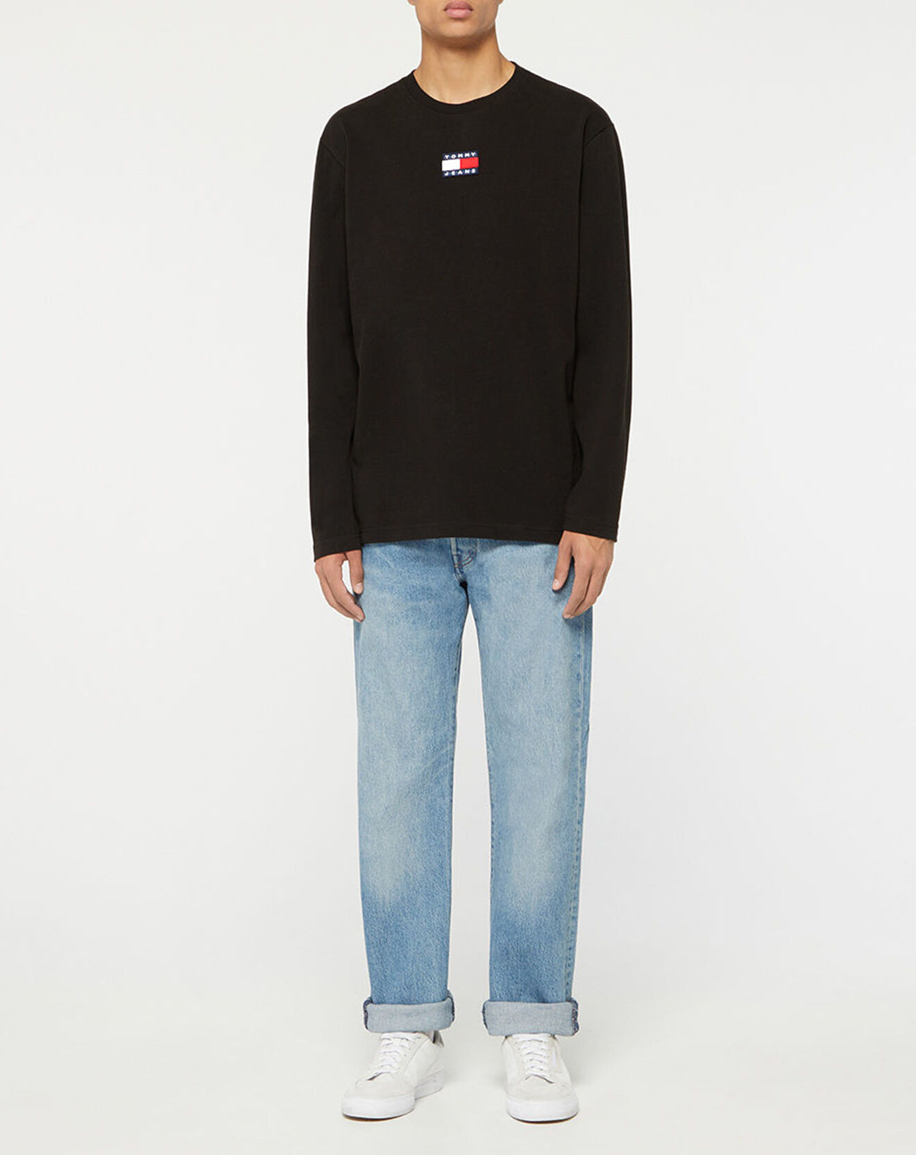 Tommy Jeans T-Shirt 100% Coton Bio Tommy Badge noir