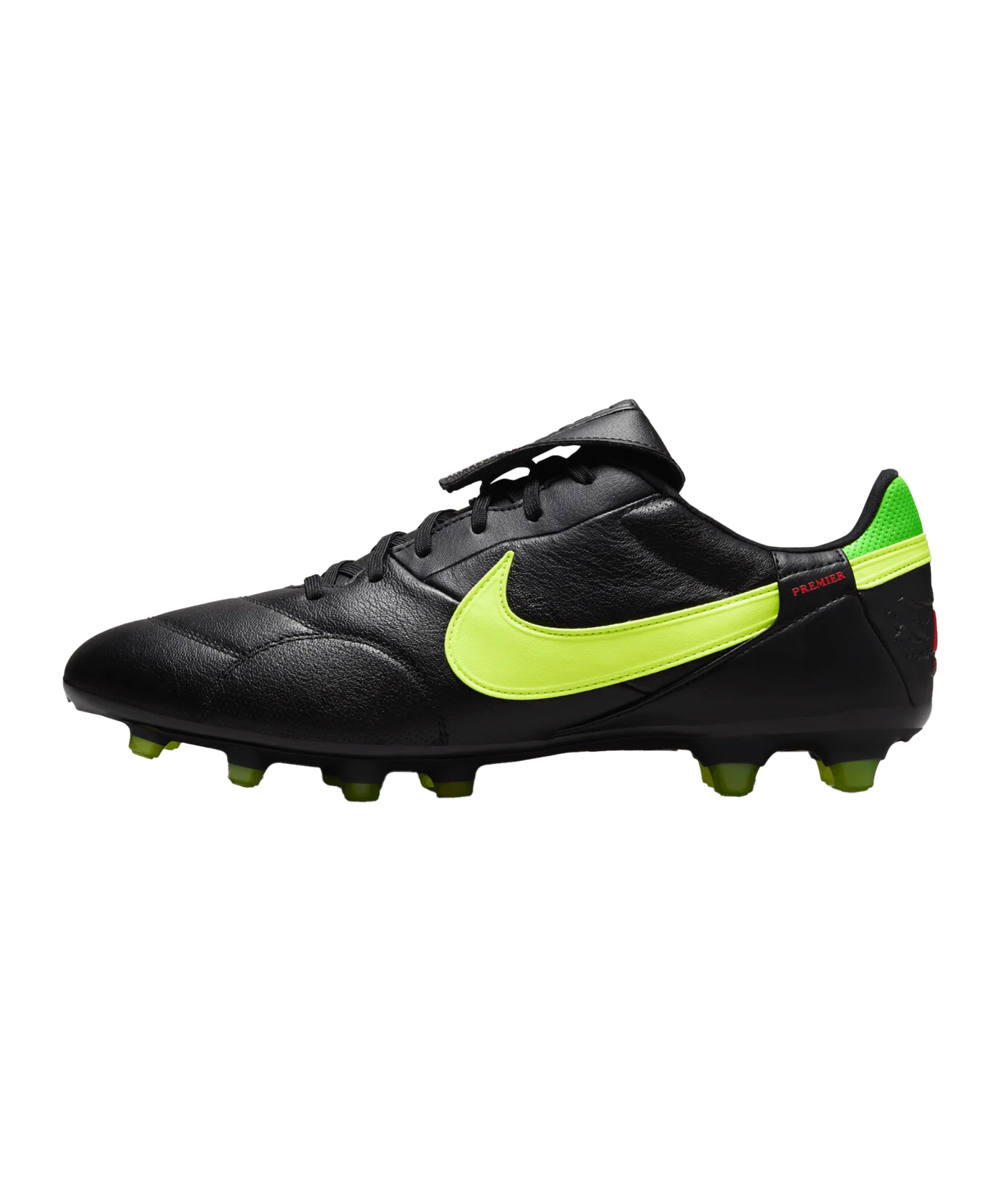 Nike X 11teamsports Premier III Leather FG Schwarz Gelb Grün F008