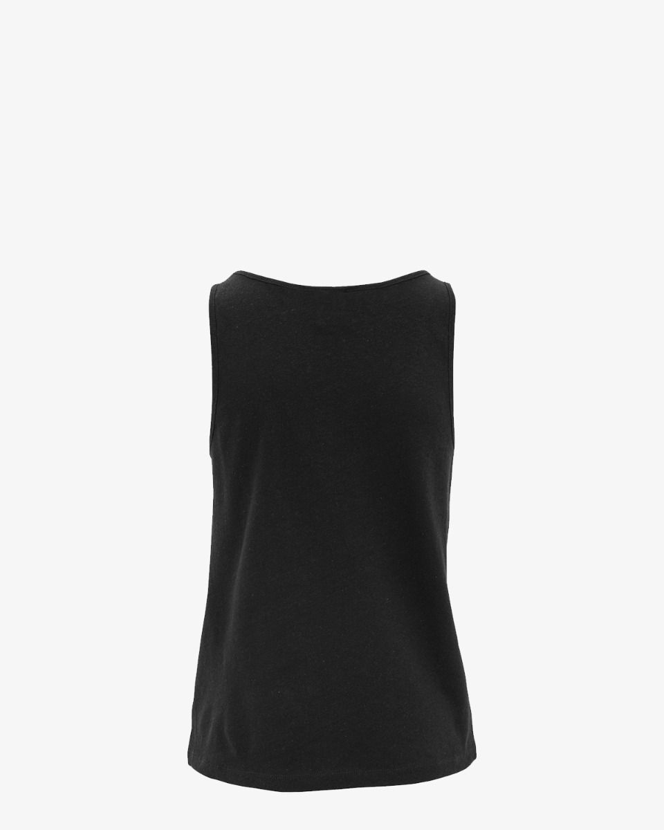 Lune Active Noa Linen Tank Zwart Damestop